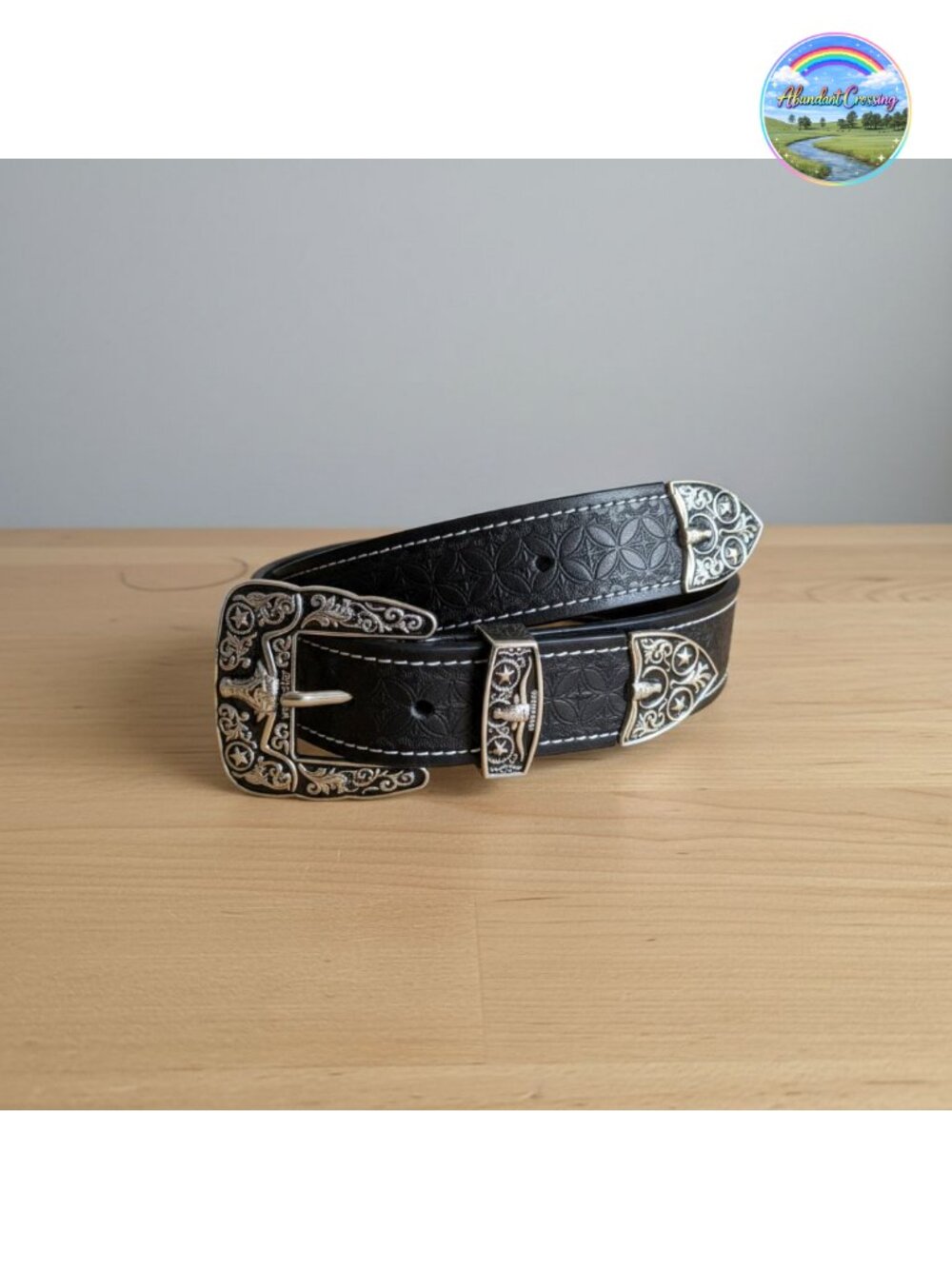 Genuine Leather Western Concho Belt Rodeo Cowboy Style